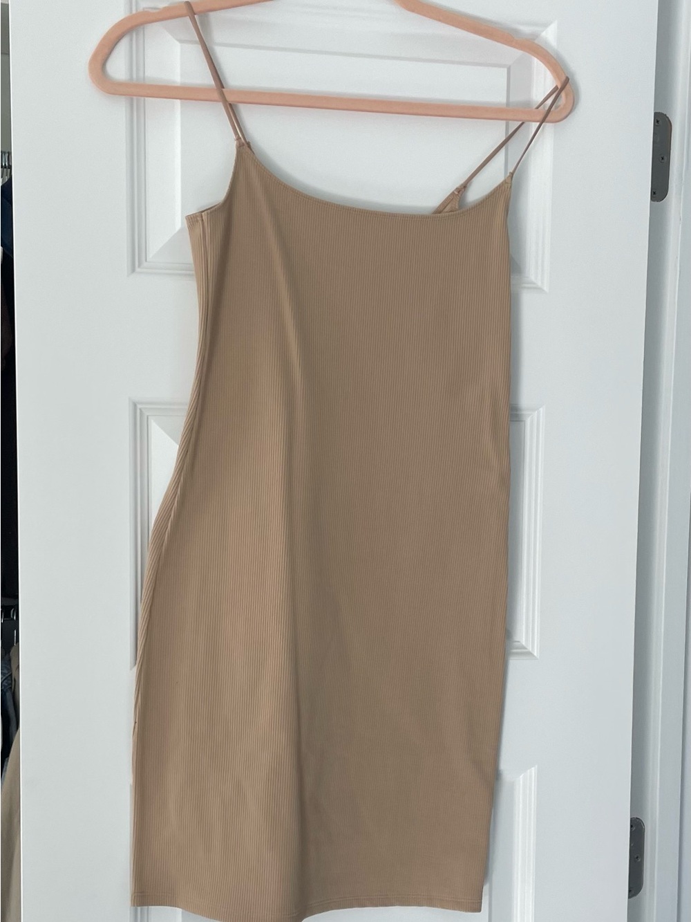 Abercrombie & Fitch Tan Ribbed Mini Dress